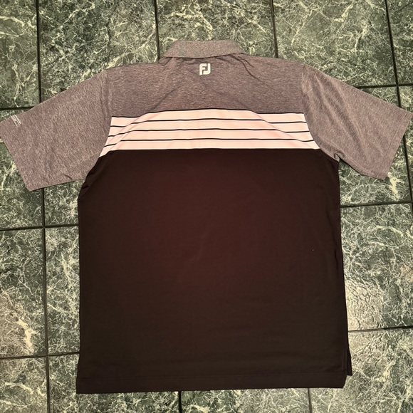 FJ‎ Footjoy Men’s Striped Block Polo - Picture 4 of 5